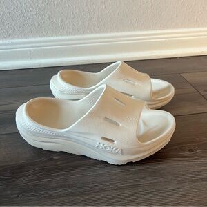 HOKA Recovery Slides Women Size 6 Cream Color
